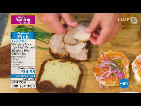 Wolfgang Puck 10piece High Carbon Stainless Steel Cutler...