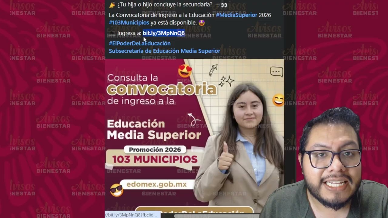 ¡NO SE TE PASE! ya esta la Convocatoria de ingreso a Educación Media Superior 2026 103 municipios