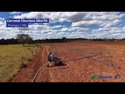 Irrigação para pequenas áreas e agricultura familiar. Carretel Chuvisco 50x170 em Pitangui/MG