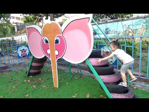 Outdoor playground for kids and family fun activities - nursery rhymes for baby