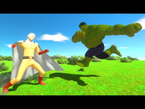 SAITAMA VS HULK | SAITAMA VS MARVEL PART #2 - Animal Revolt Battle Simulator