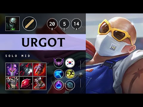 Urgot Mid vs Orianna - KR Master Patch 25.08