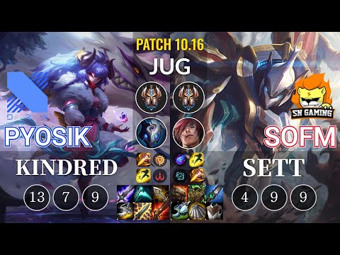 DRX Pyosik Kindred vs SN SofM Sett Jungle - KR Patch 10.16