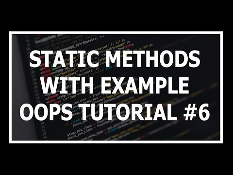 Hindi Static Methods In Python oops | Object Oriented Programming In Python Tutorial 6