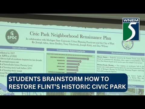 Students brainstorm how to restore Flint’s historic Civic Park