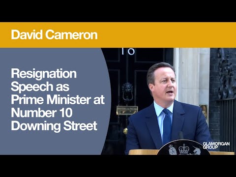 David Cameron's Resignation Speech as Prime Minister at Number 10 Downing Street