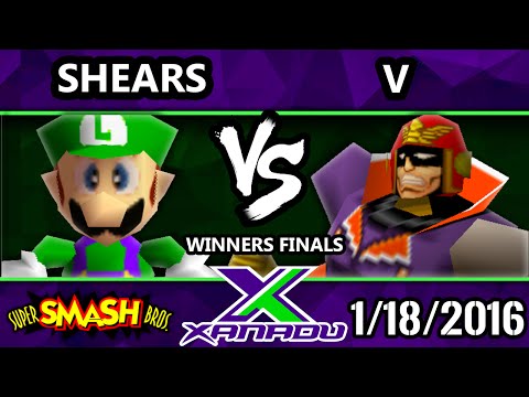 S@X 133 V (Captain Falcon) Vs. Shears (Luigi) - SSB64 Winners Finals -t Smash 64