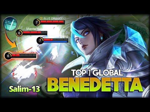 Nightmare Slashes! 100% Unkillable. Salim-13 Top 1 Global Benedetta - Mobile Legends: Bang Bang