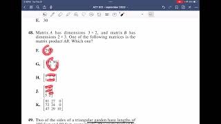 ACT G01    Math    Question 48