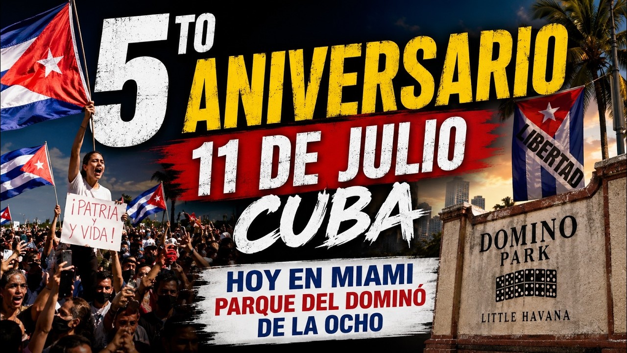 🔴 EN VIVO desde el Parque del Dominó: el exilio cubano conmemora 5 años del 11J | Patria y Vida
