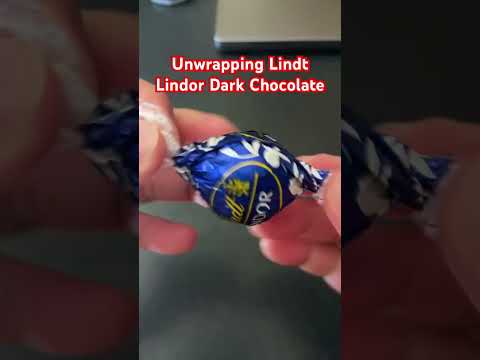 ASMR | Unwrapping Lindt Lindor Dark Chocolate #shorts #satisfying
