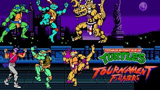 Teenage Mutant Ninja Turtles: Tournament Fighters (NES) version | full game session for Story Mode 🐢