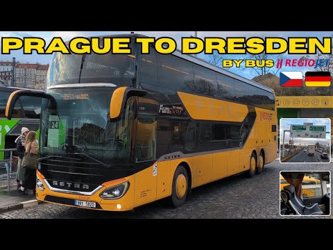 From PRAGUE 🇨🇿 to DRESDEN 🇩🇪 by RegioJet comfortable bus