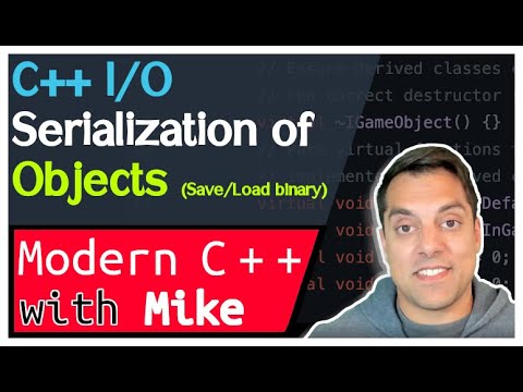 Serialize and Deserialize a struct in C++ - Stream-Based I/O part 8 of n-  Modern Cpp Series Ep. 198