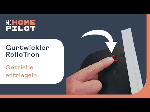 RolloTron - Desbloquee la caja de cambios con el clip rojo - Retire la correa del cinturón