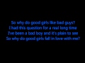 Good Girls Bad Guys Lyrics On Screen