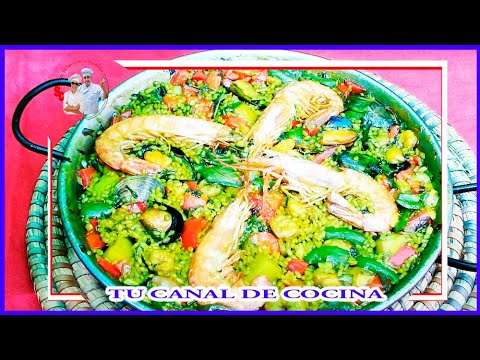 ✔ RECETA DE 🍪PAELLA DE MARISCOS Y PESCADO SENCILLA PASO A PASO