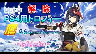 【原神】鷹撃ちトロフィー獲得方法（他無し、但だ手の熟せるのみ）