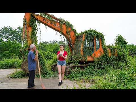 Broken Excavator Fully Restored by Genius Girl Mechanic | Restore King
