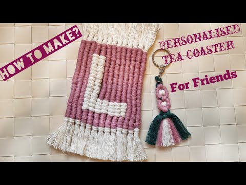 How to make personalised macrame coaster from waste cords?