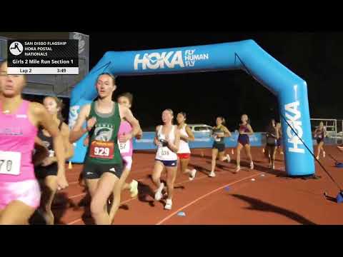 Girls 2 Mile Section 1 - San Diego Flagship HOKA Postal Nationals 2025 [Full Race Replay]