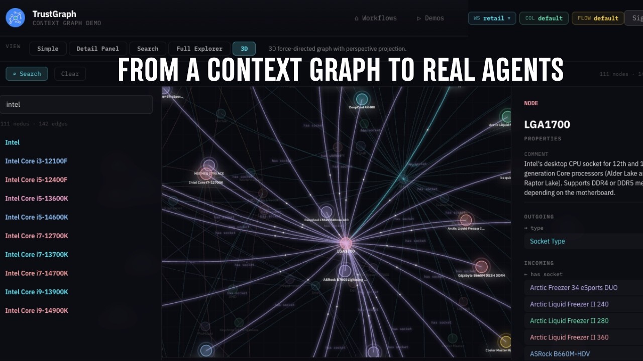 Real Agents from context graphs with TrustGraph