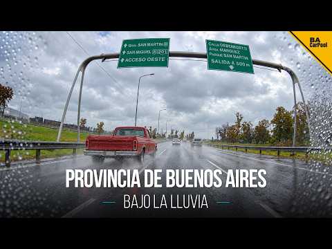 De Buenos Aires a Hurlingham bajo la lluvia 🇦🇷 | Ida y vuelta + recorrido por CABA | Music Drive