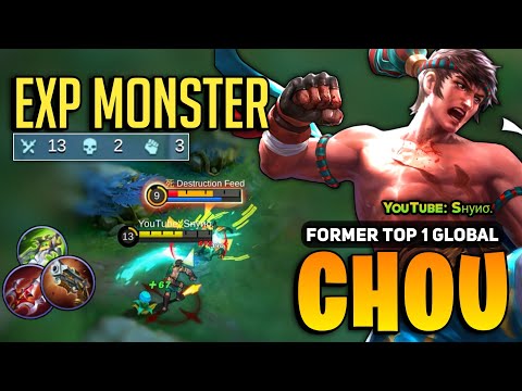 MVP! Chou Exp Lane Build [ Chou Best Build Top Global ] By YT: Sнуиσ. - Mobile Legends
