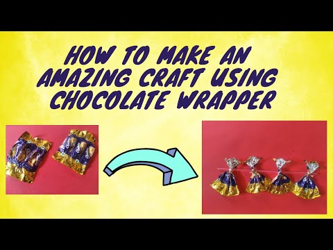 How to make a doll using Chocolate Wrapper | Chocolate cover crafts | best out of waste craft | DIY