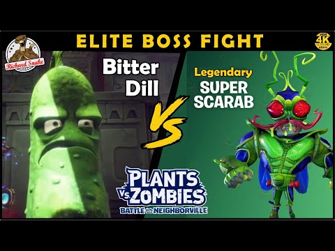 PvZ 3: Battle for Neighborville Legendary Super Scarab vs Bitter Dill Elite Boss Fight Gameplay