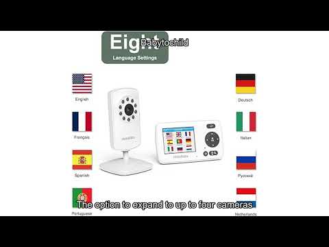HelloBaby HB30 Video Baby Monitor with Digital Camera and Audio, No WiFi No App Safety Baby Monitor, 8 Languages, Auto Night Vision, 1000ft Transmission Range, 2.4 inch Portable Screen video review thumbnail