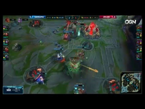 Crown pentakill on Varus - Samsung Galaxy vs. Jin Air - LCK Spring 2016 W11D3