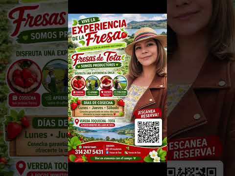 vive una experiencia  de armonía en hermosos cultivos de Fresa en Tota Boyacá Colombia