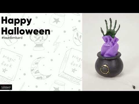 Cauldron with Animated Witch Hand 24cm | 3781