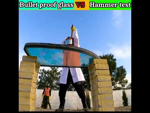 Bulletproof glass VS Hammer test #short #mrindianhacker #experiment #facts #viral #trending #glass