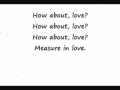 Seasons Of Love Lyrics