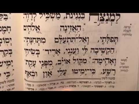 תהלים פרק נה׳ Tehilim perek 55 Psalms chapter 55 למנצחבנגינות משכיל לדוד