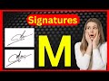 ✅ Stylish M signature style | Signature style of my name | M signature