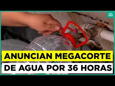 Megacorte de agua potable de 36 horas en 8 comunas de la Región Metropolitana