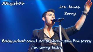 Joe Jonas - Sorry Lyrics