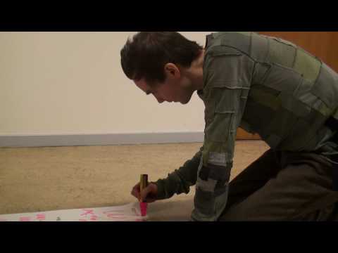 Jonsi of Sigur Ros - backstage - enjoyed raw food