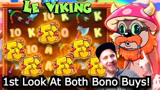 NEW SLOT MACHINE!!! Le Viking!! Double Bonus Buy & Big Win!!!
