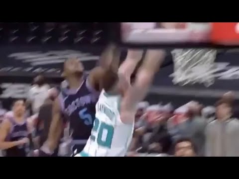 Gordan Hayward Hammers It On De’Aaron Fox’s Head