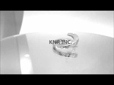 14K WHITE GOLD PRINCESS DIAMOND ENGAGEMENT RING TENSION SET 0.75CT - KNR INC - 329