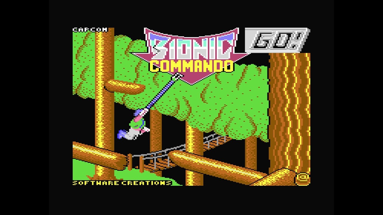 Bionic Commando (Commodore 64) – Écran-titre (PAL) – 1080p