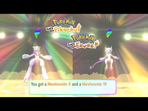 How to get Mewtwonite X & Mewtwonite Y / Mega Mewtwo in Pokemon Lets Go Pikachu & Eevee