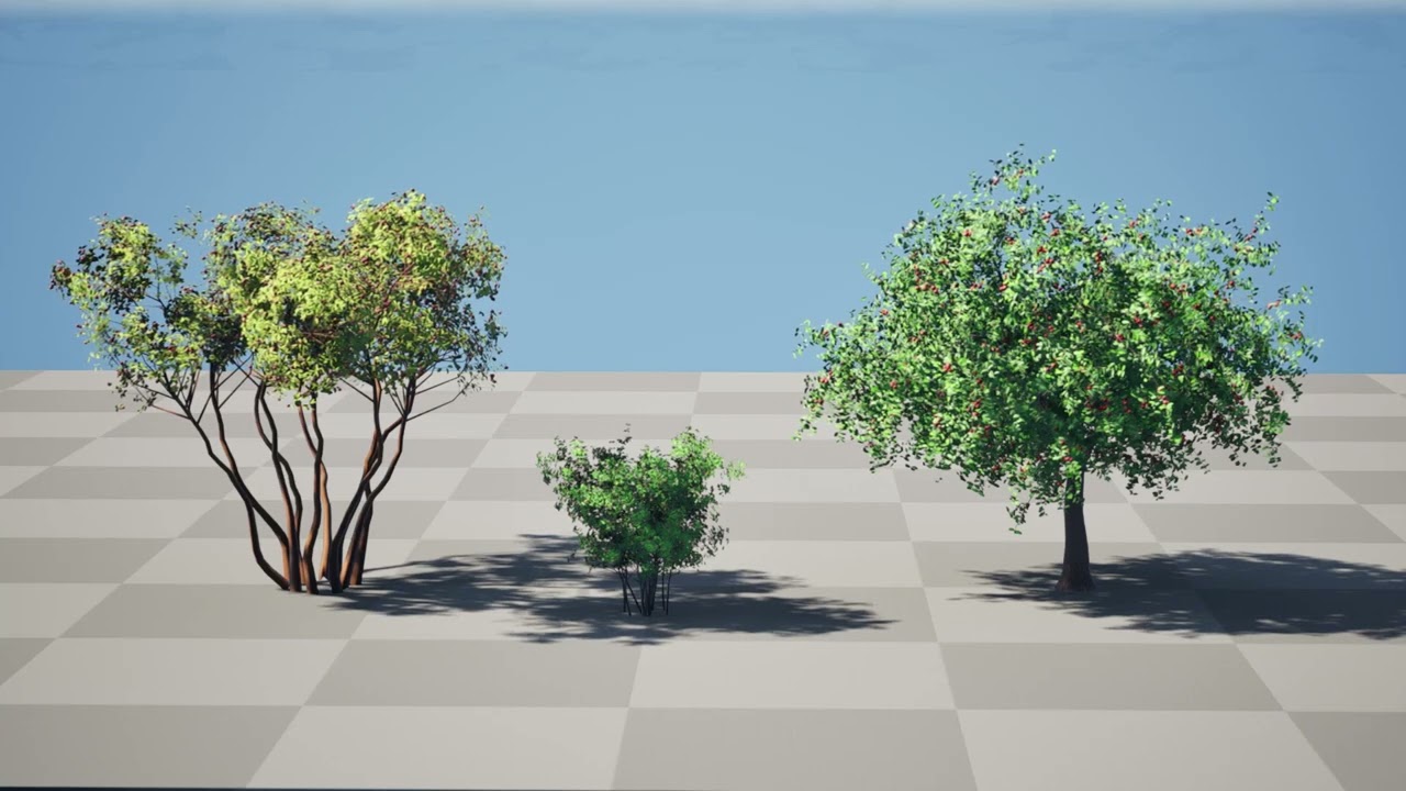 North American Pome Fruit Trees 3D Model