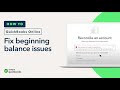 How to fix beginning balance issues when reconciling in QuickBooks Online