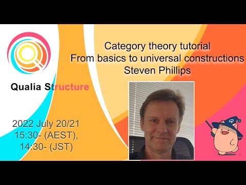 Category Theory Tutorial by Steven Phillips (Qualia Structure): part 1