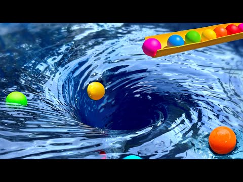 Marble Run 1000 Marbles Rain Gutter VS Mega Whirlpool ASMR Amakandu